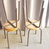 Series of 4 stackable vintage stools