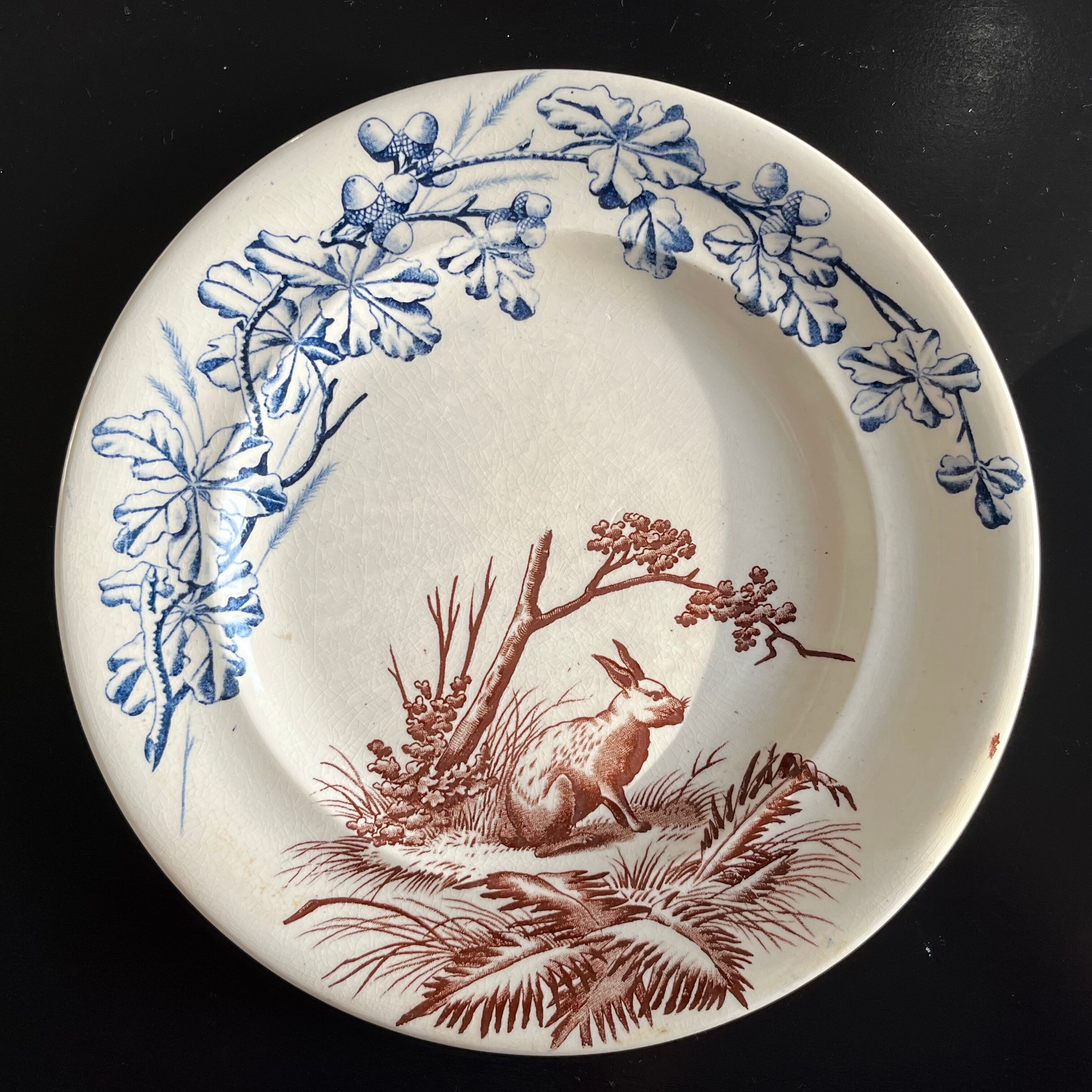 Series of 8 flat plates "Hunting"