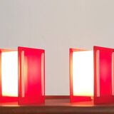 Mid-century acrylic table lamps, set of 2