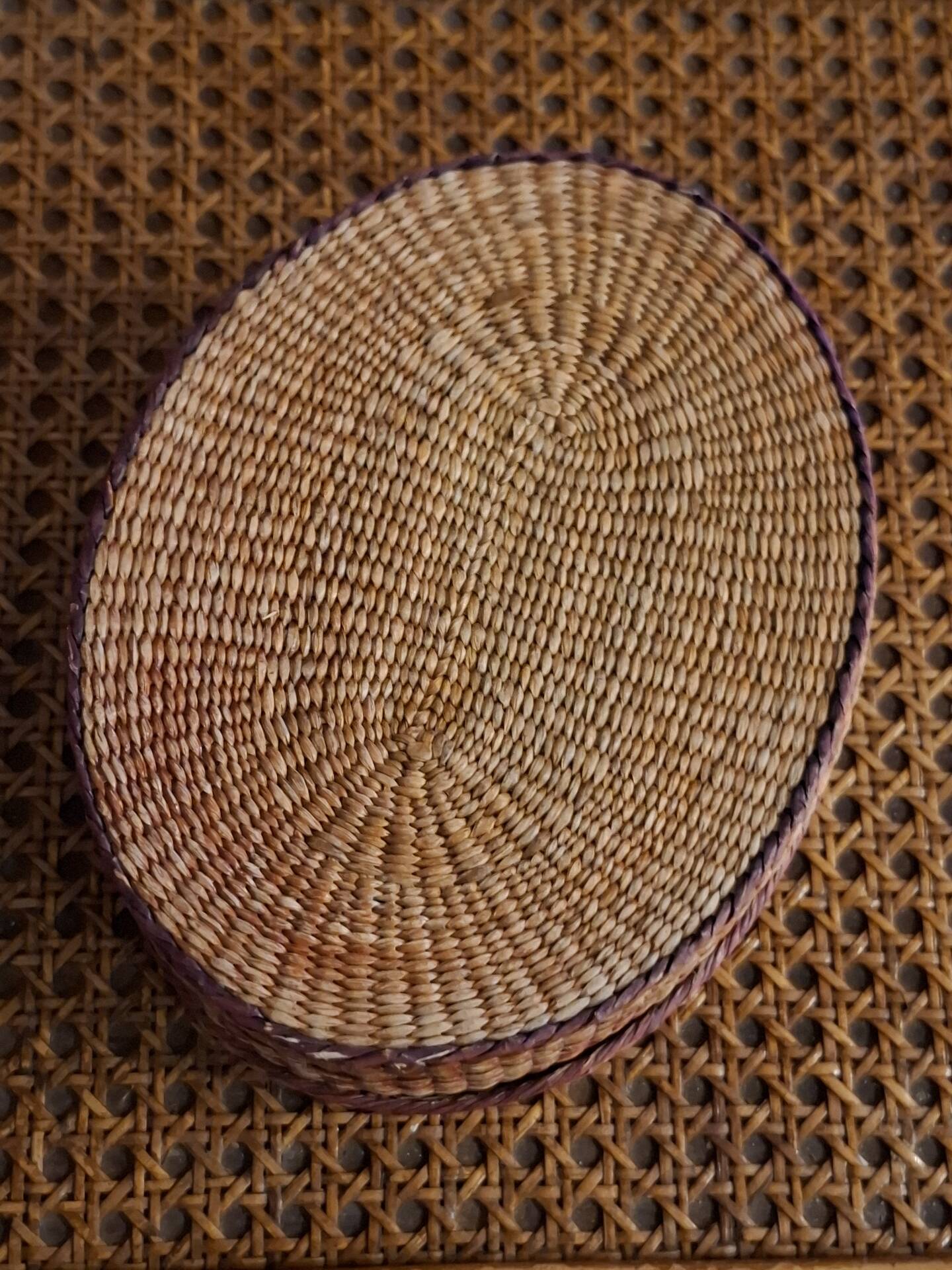 Nesting boxes made of straw.
