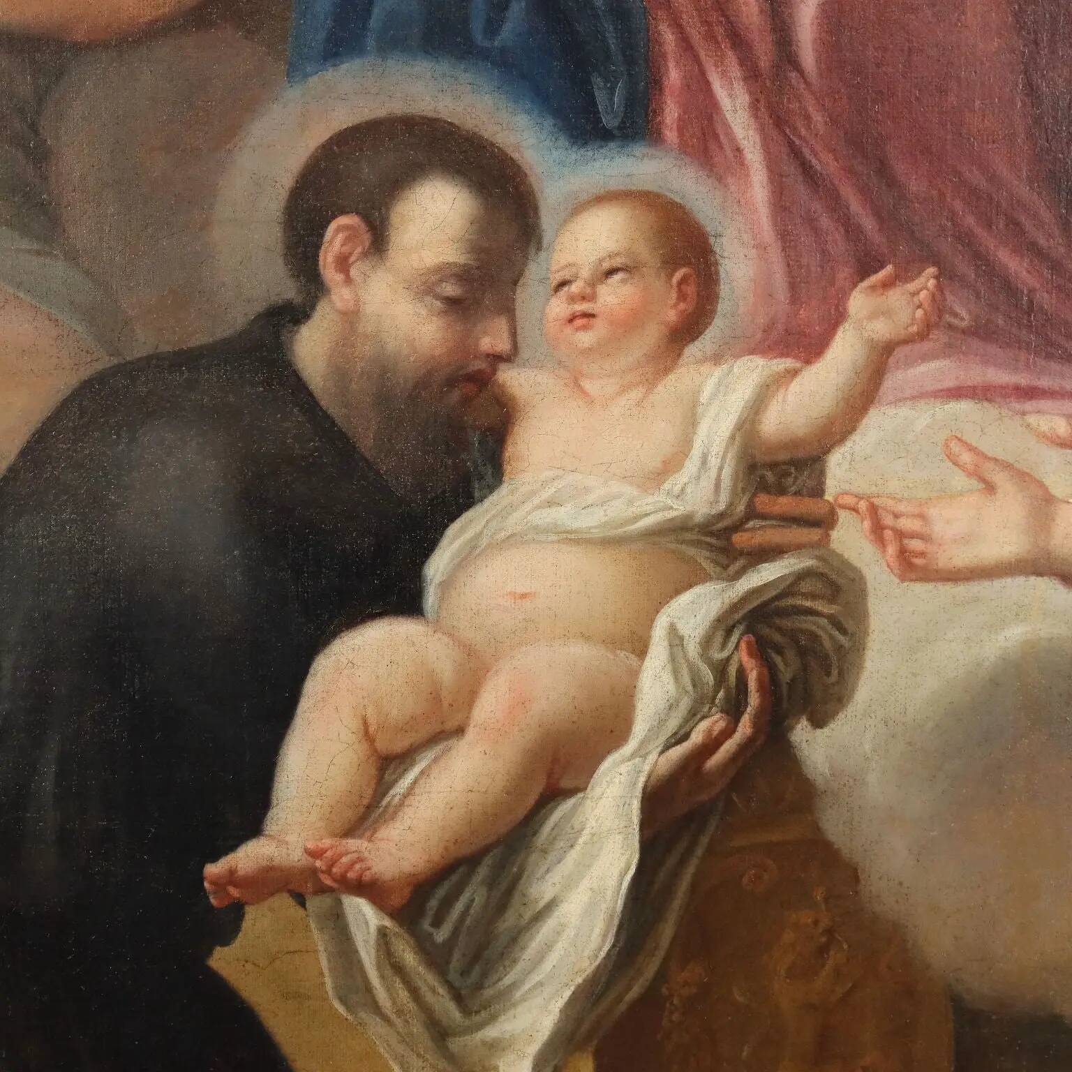 Religious subject, oil on canvas, Italy 17th-18th century