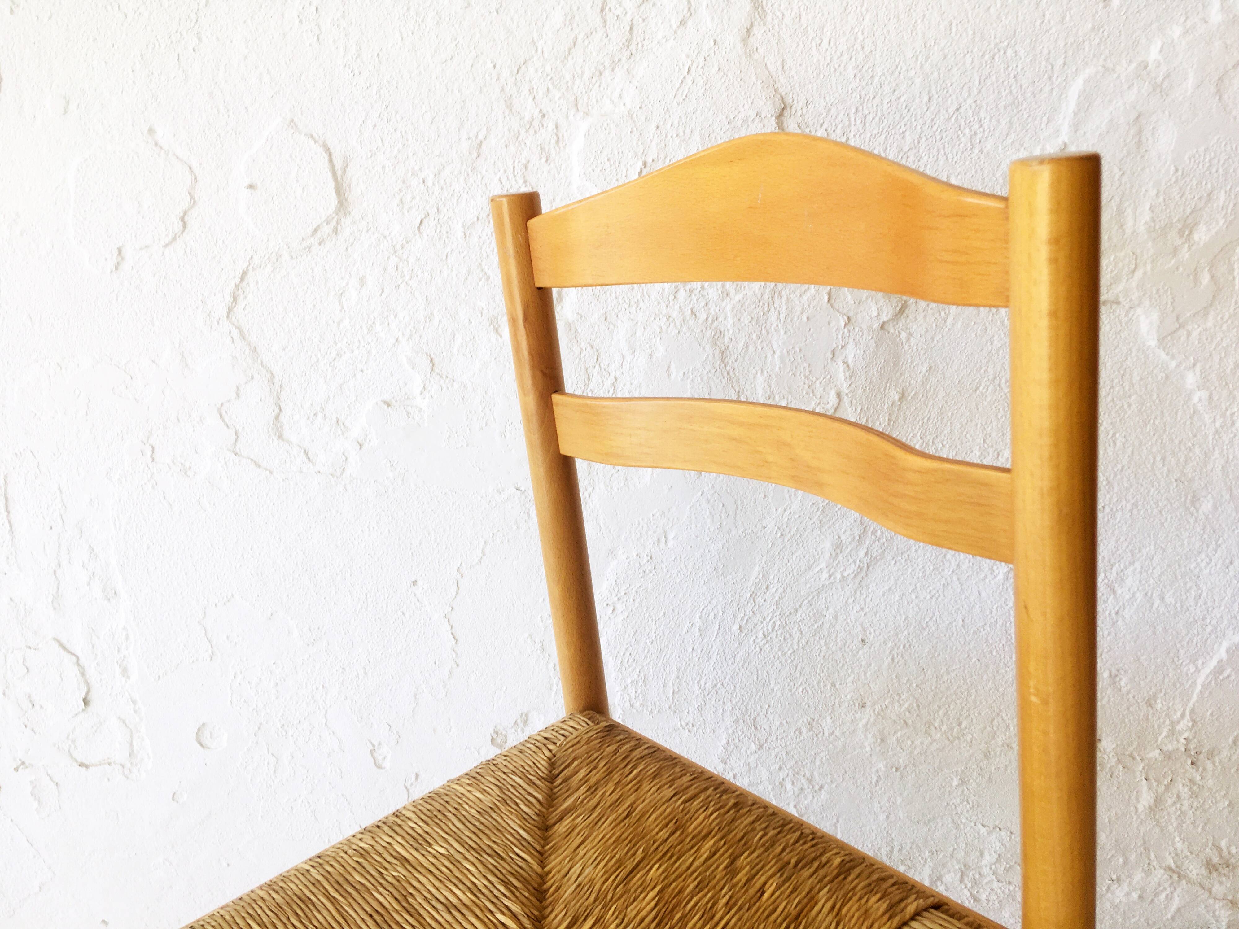 Chaise danoise à assise en corde, 1960