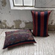 Pair of vintage XXL Kilim cushions