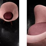 Vintage Mid-Century Space Age Velour Lounge Set from Paged, 1972, Set of 3