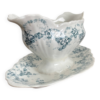 Maastricht earthenware sauce boat, Clara model