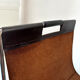 Leather and chrome magazine rack Brabantia