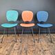 Trio of vintage chairs, antique designer seating furniture