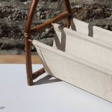 Porte revue rotin et jute