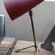 Lampe cocotte rouge années 50
