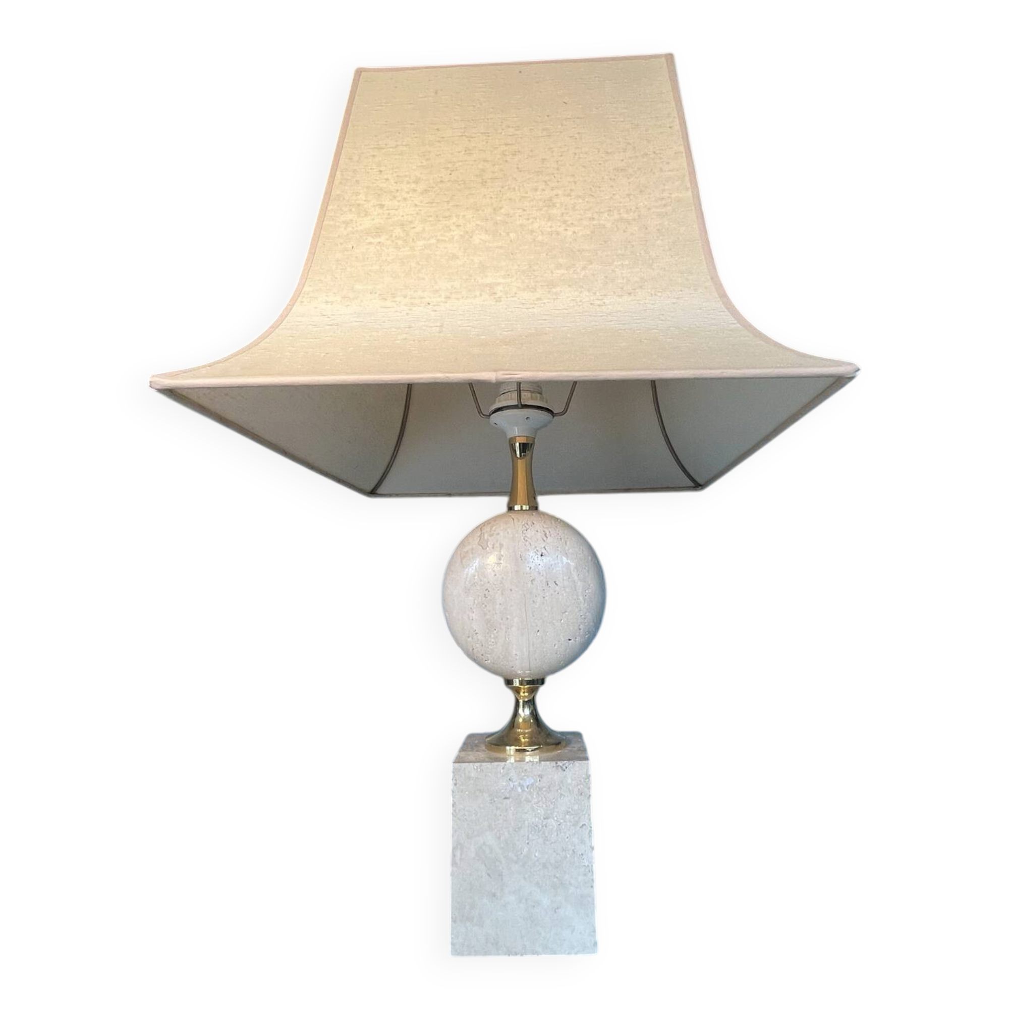 Barber lamp in travertine
