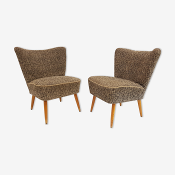 Paire de fauteuils cocktail des années 50