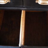 Vintage industrial wooden chest of drawers, apothecary, filling cabinet, 1930s