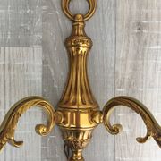 Solid brass wall lamp 2 arms