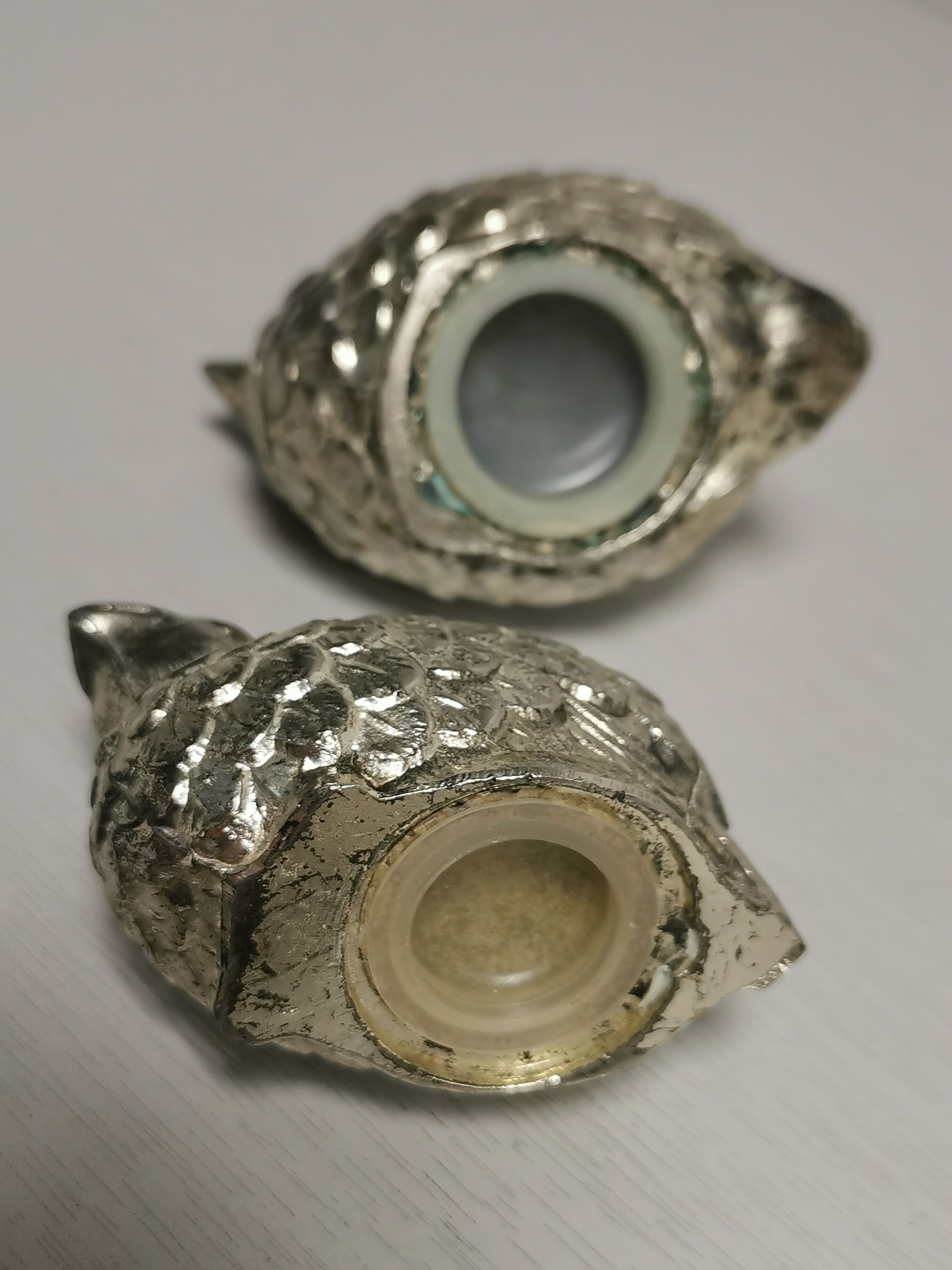 Set Salt + Pepper + Vintage mustard in the shape of birds / quails DLG Mauro Manetti