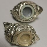 Set Salt + Pepper + Vintage mustard in the shape of birds / quails DLG Mauro Manetti
