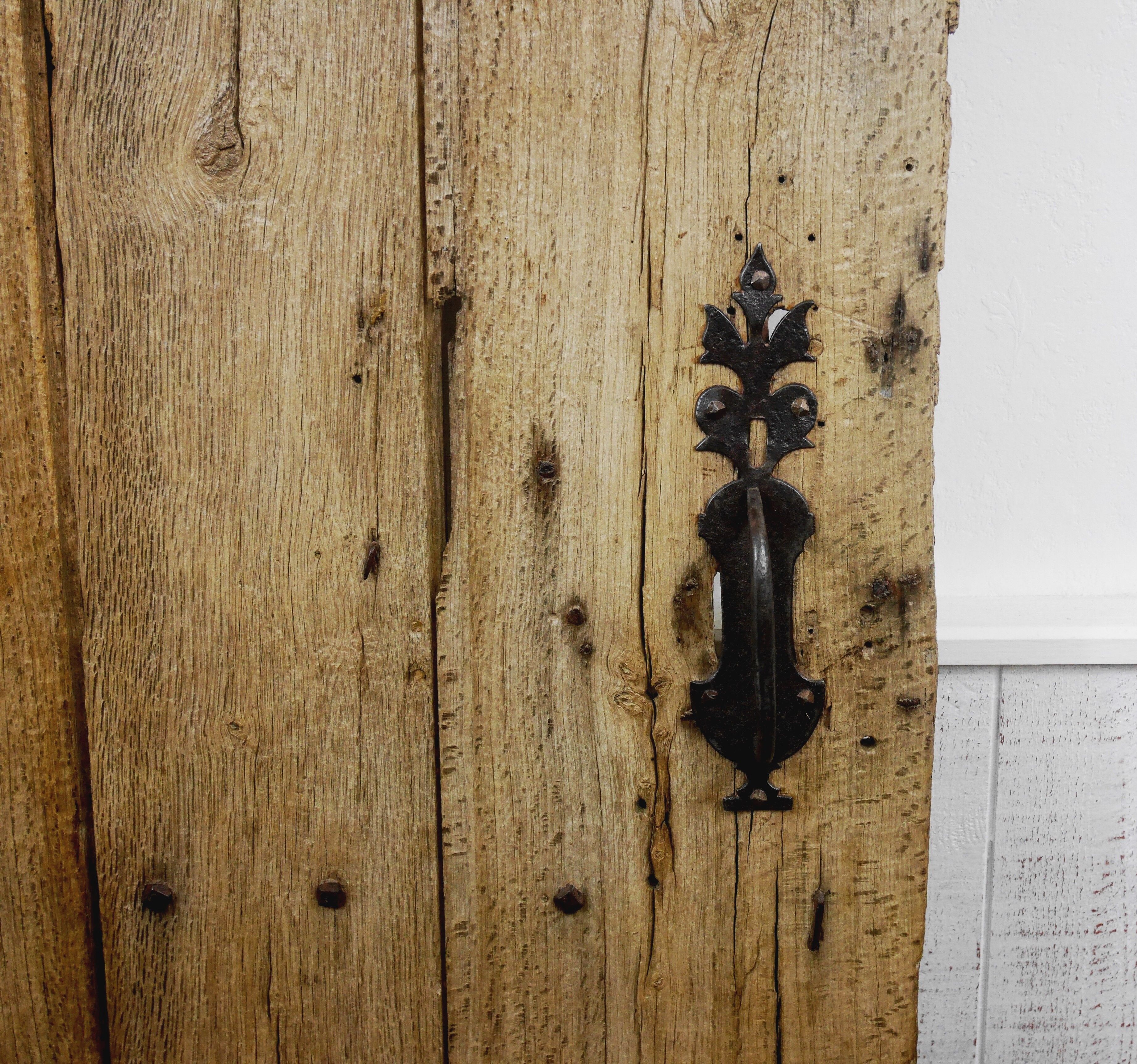 Old door in rustic chene farm castles