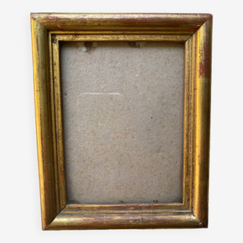 Cadre photo en bois doré fin XIXème