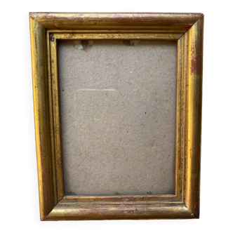 Cadre photo en bois doré fin XIXème