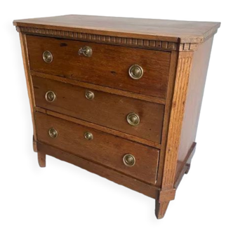 Louis XVI antique oak chest of drawers