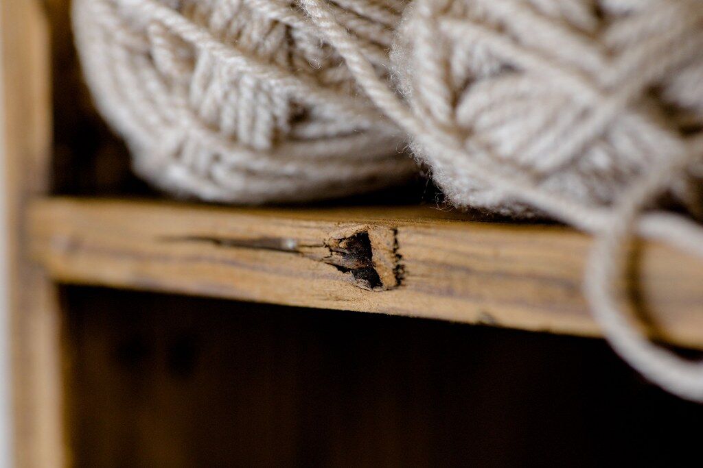 Factory locker cabinet, wood and green