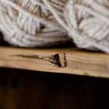 Factory locker cabinet, wood and green