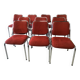 Ensemble de 10 chaises vintage chrome et tissus