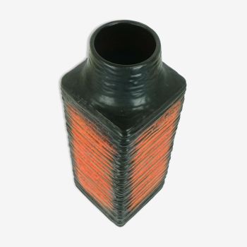 Vase modèle 7781-40 rouge orange et noir 60's carstens toennieshof