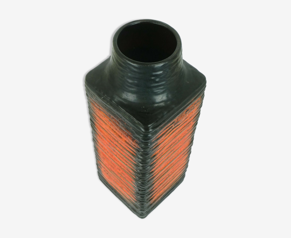 Vase modèle 7781-40 rouge orange et noir 60's carstens toennieshof