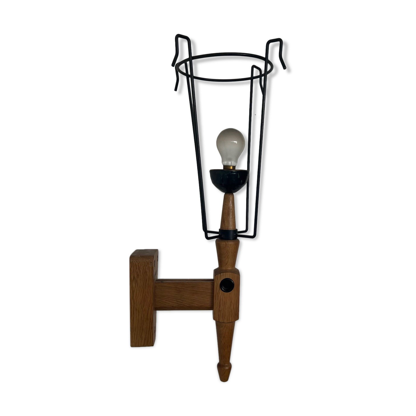 Guillerme et Chambron oak single wall light