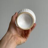 Off-white ceramic footed bowl
