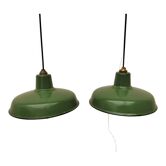 Paire de lampes industrielles