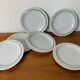 White and silver plates