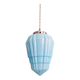 Suspension Art Déco en opaline bleue, années 1920-30