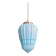 Suspension Art Déco en opaline bleue, années 1920-30