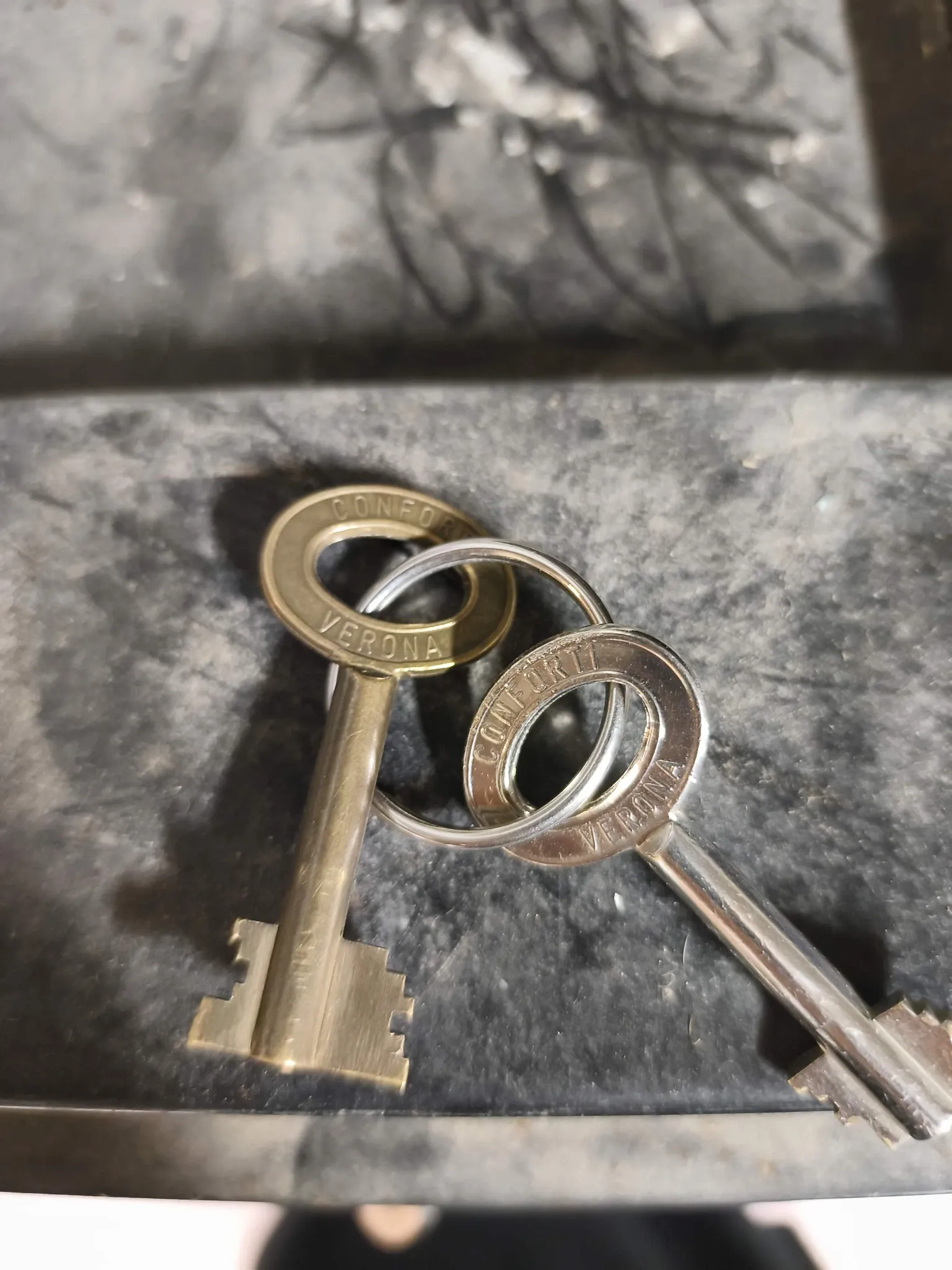 Vintage bank safe block Conforti Verona – Original keys & master key