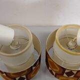 Pair of vintage 1970s chandeliers/pendant lights