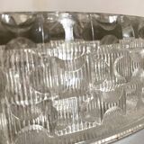 Round ceiling light in holophane glass, 1960s