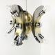 Vintage italian chrome and brass chandelier, 1970s