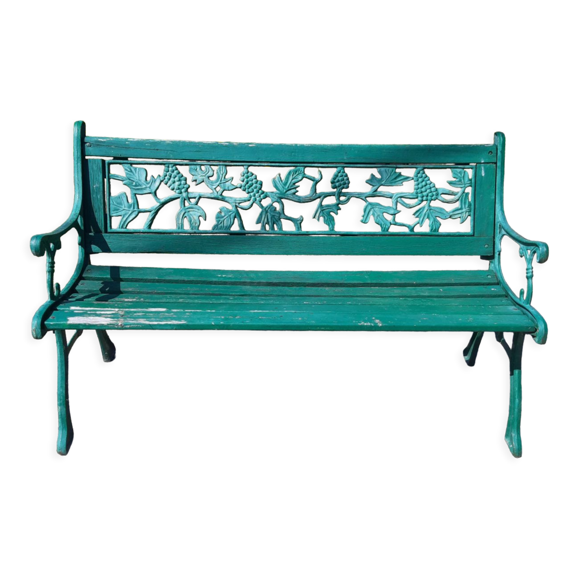 Cast iron and wood bench 1900