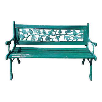 Cast iron and wood bench 1900