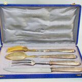 Silverplated carving and salad set
