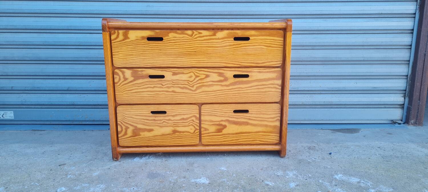 Pine chest of drawers 1970