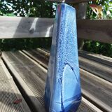 Geometric speckled glazed ceramic vase
