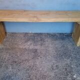 Bench 120 cm old solid wood with patina