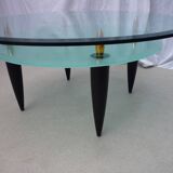 Table basse verre 2 niveaux