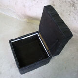Leather ottoman chest