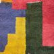 Traditional Berber rug in natural wool, size 150 x 250 cm