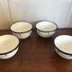 Vintage enamelled tin bowls