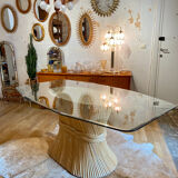 McGuire 1970 Rattan Dining Table