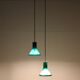2 suspensions “Mini P&T" en verre vert Holmegaard Michael Bang, années 1970
